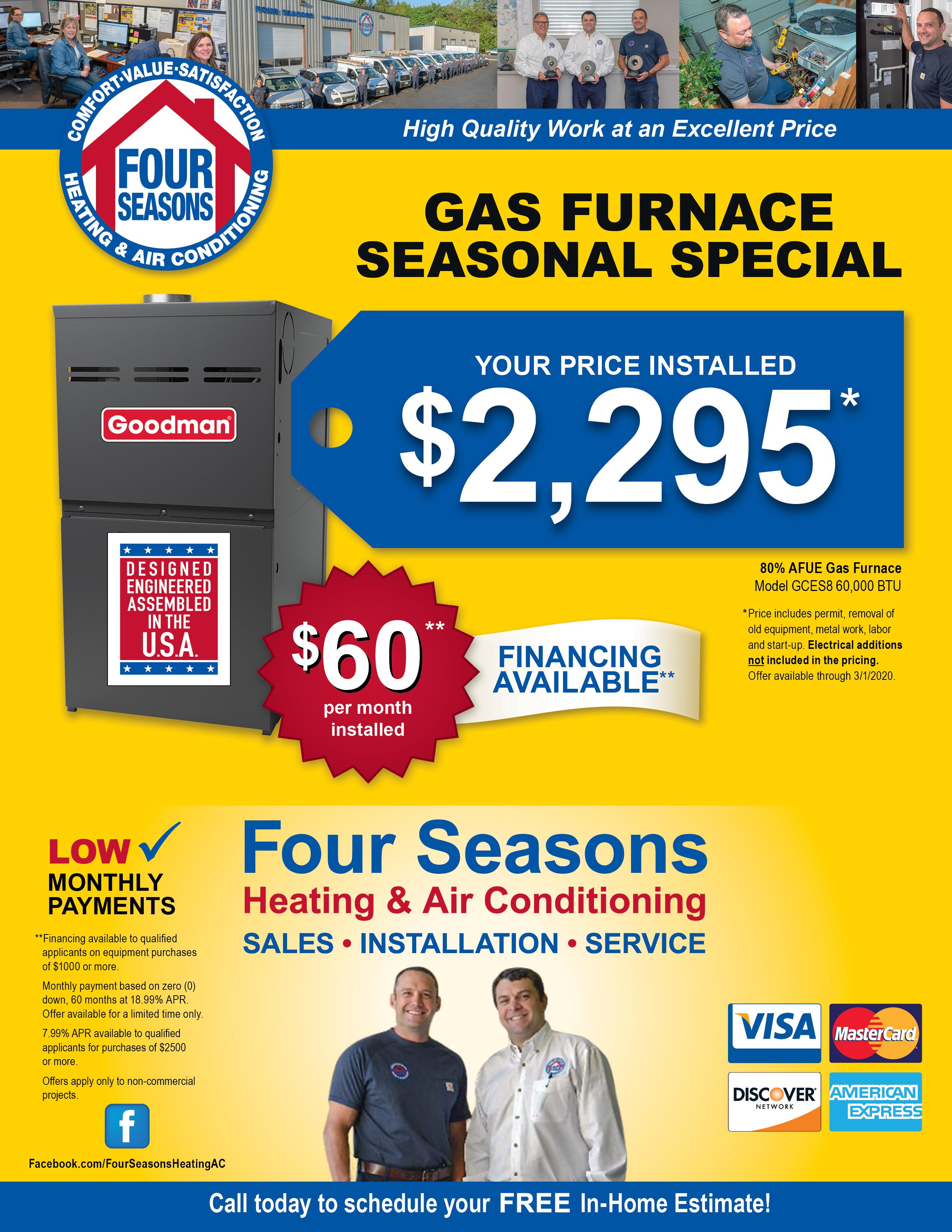 Ac Heating Coupons Hvac Specials Four Seasons