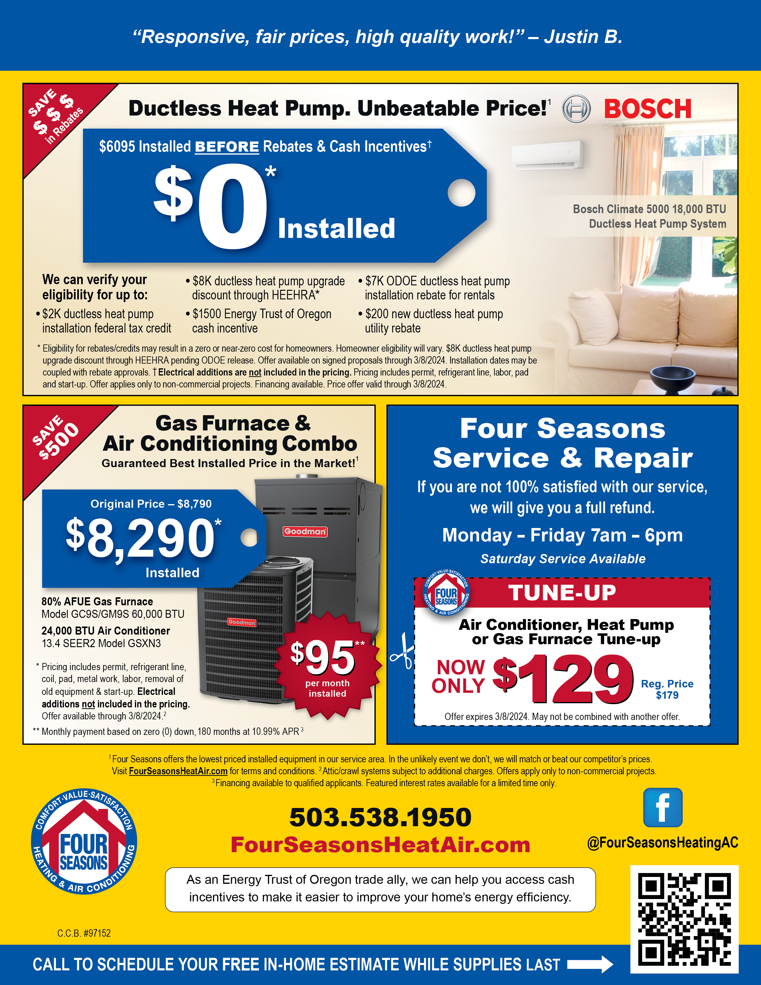 central air conditioning specials