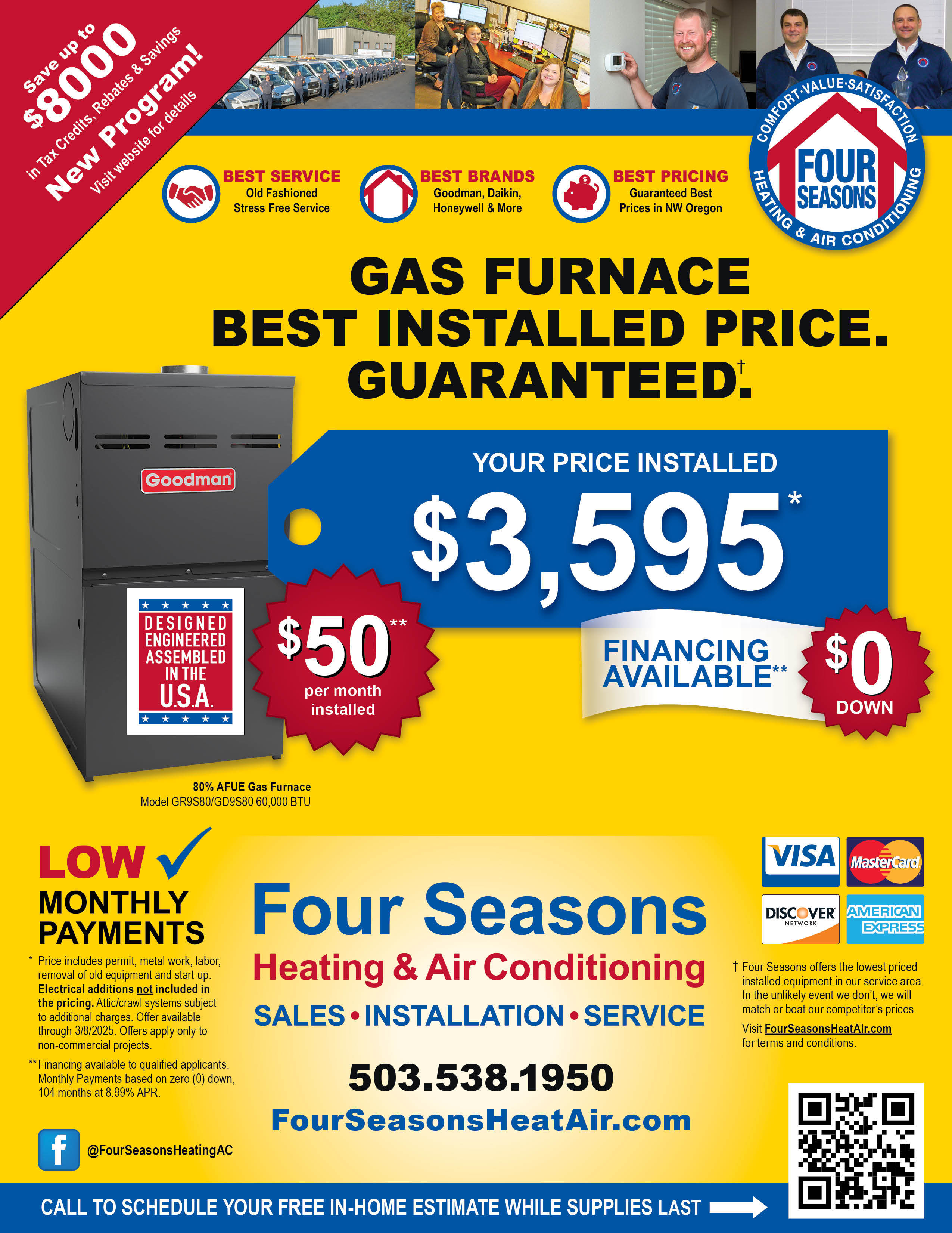 Four Seasons Heating & Air Conditioning Seasonal Specials