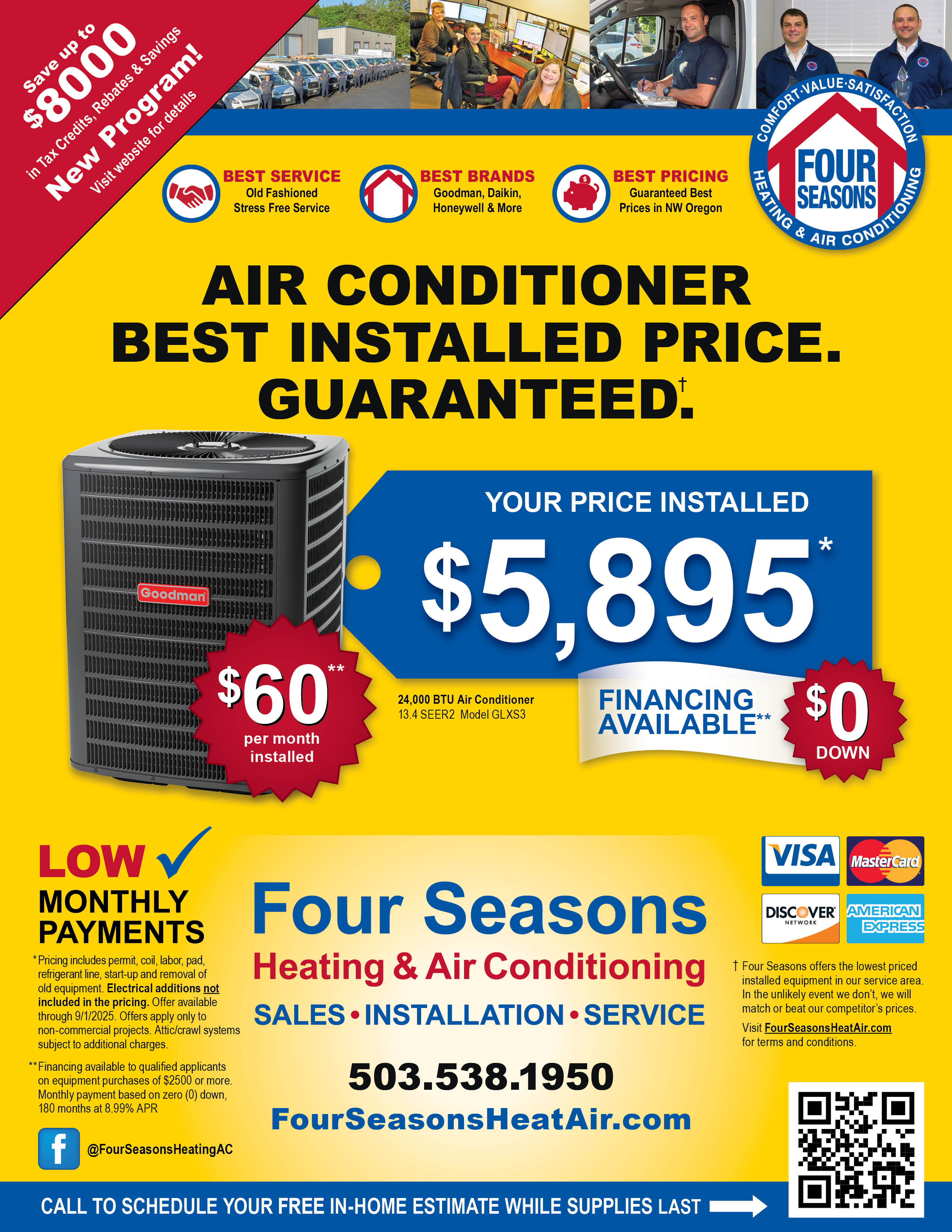 Four Seasons Heating & Air Conditioning Seasonal Specials