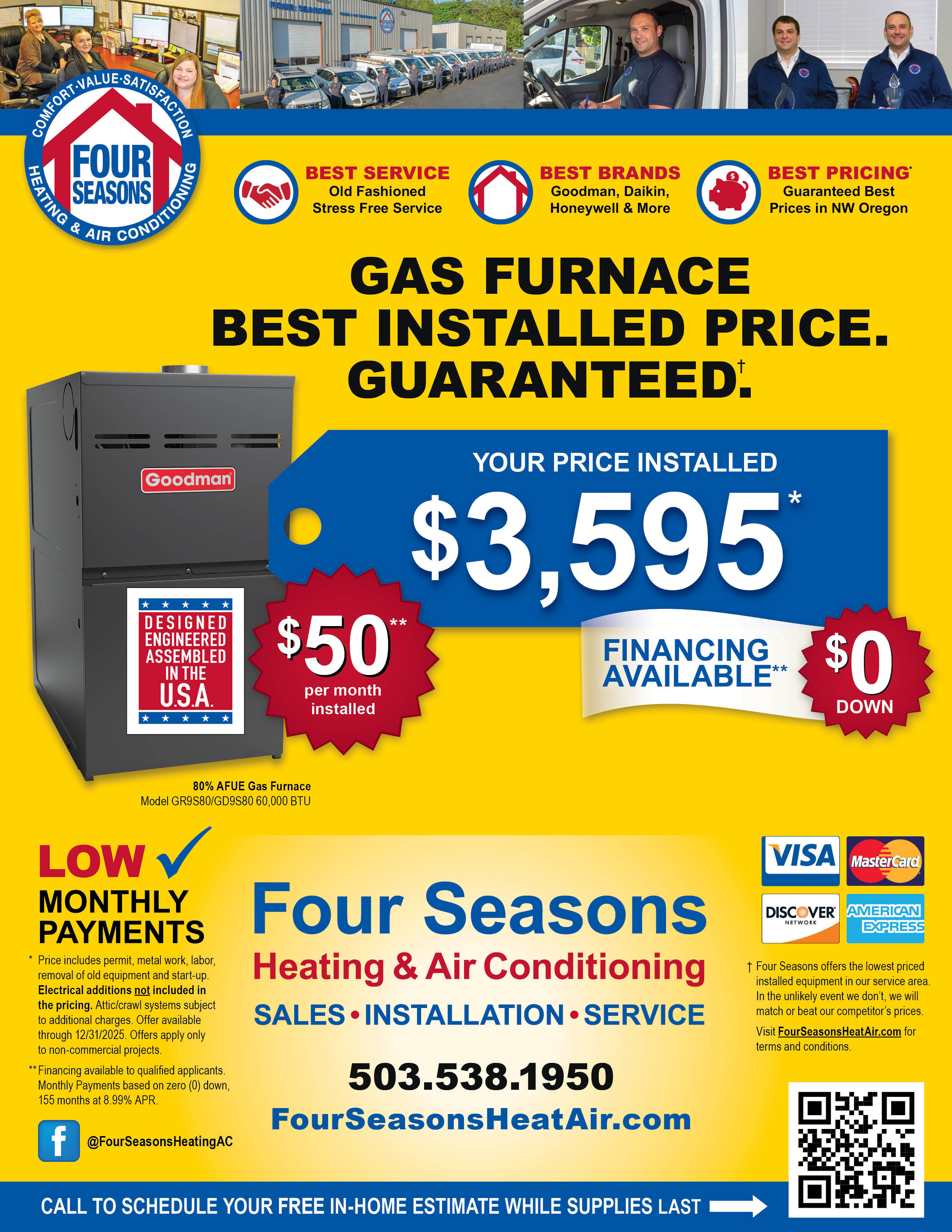 Four Seasons Heating & Air Conditioning Seasonal Specials